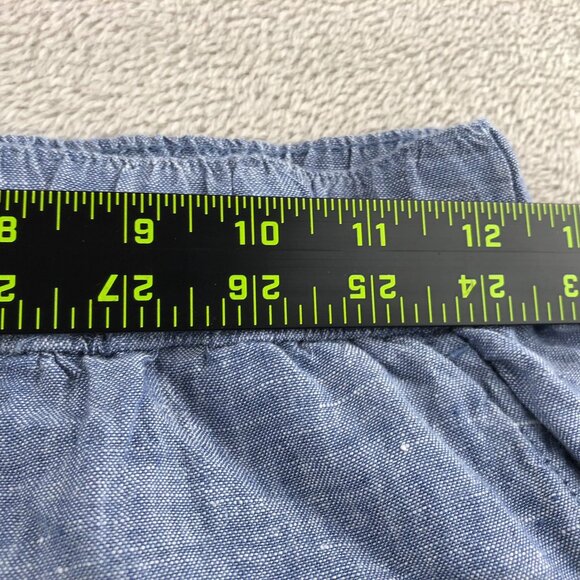 Rachel Roy Women Pants Size XS Straight Leg 100% Linen Blue Elastic Waist Casual - Picture 4 of 11